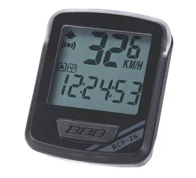 Велокомпьютер BBB BCP-26, 12 функций, проводной, черный, 2909612601