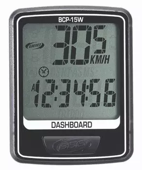 Велокомпьютер BBB DashBoard, 10 функций, беспроводной, черный, BCP-15W