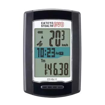 Велокомпьютер Cat eye CC-GL11 Stealth evo GPS, беспроводной, черный, CE1603701