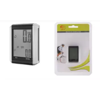 Велокомпьютер JING YI, 15 функций, проводной, черный-серый, JY-4012E-L