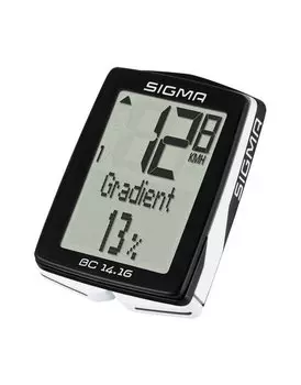 Велокомпьютер SIGMA BC 14.16, 14 функций, проводной, черный, 01416