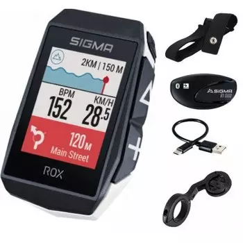 Велокомпьютер SIGMA NEW, ROX 11.1 EVO (White), HR Set 150+ функций, с датчиком пульса, GPS, BLUETOOTH, белый, 4-001033