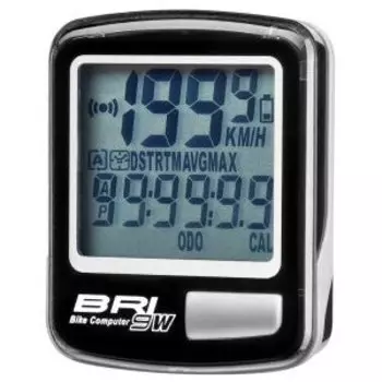 Велокомпьютер Stels BRI-9W, 9 функций, беспроводной, черный, LU074610