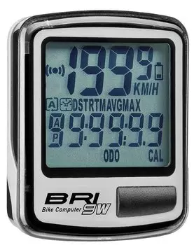 Велокомпьютер Stels BRI-9W, беспроводной, 9 функций, Silver, 060052, LU074609