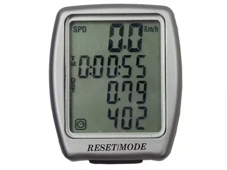 Велокомпьютер TBS AS-408, 8 функций, проводной, серебристый, AS-408