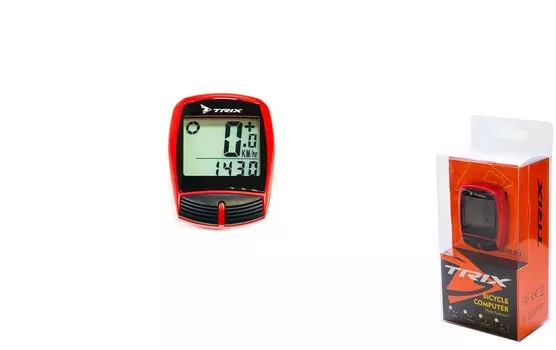Велокомпьютер TRIX проводной, 13 функций, красный, CP-TX-13-R