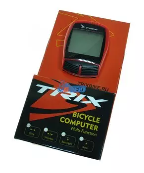Велокомпьютер TRIX проводной, 16 функций, красный, XC-B13 (RED)