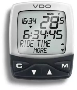 Велокомпьютер VDO C1, 10 функций, проводной, черно-серый, 4-4101