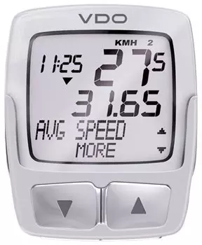 Велокомпьютер VDO C4, 22 функции, проводной, серый, 4-4104
