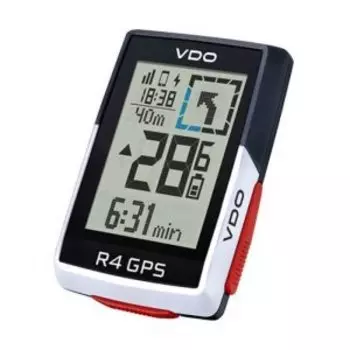 Велокомпьютер VDO R4 Top mount set, GPS навигация, совместим с Android, IOS, 17 функций, черный, 4-64041