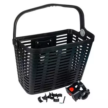 Велокорзина 4BIKE BL-D-045, на руль, пластиковая, быстросъемная, черная, ARV000381