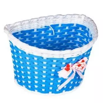 Велокорзина 4BIKE BL-E-001, детская, на руль, пластиковая, быстросъемная, голубая, ARV000382