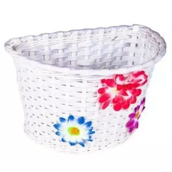 Велокорзина 4BIKE BL-E-002, детская, на руль, пластиковая, быстросъемная, белая, ARV000383