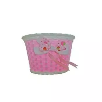 Велокорзина, детская, розово-белая, BS01-8 (20")