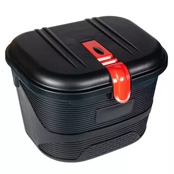 Велокорзина/кофр 4BIKE BL-D-044, на руль, пластиковая, быстросъемная, черная, ARV000380