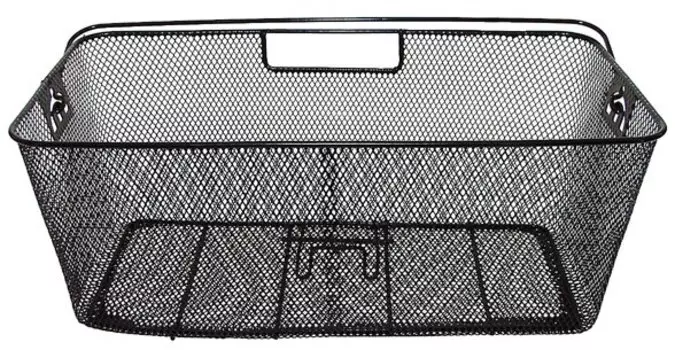 Велокорзина M-Wave, задняя, на багажник с ручкой, черная, 5-431545