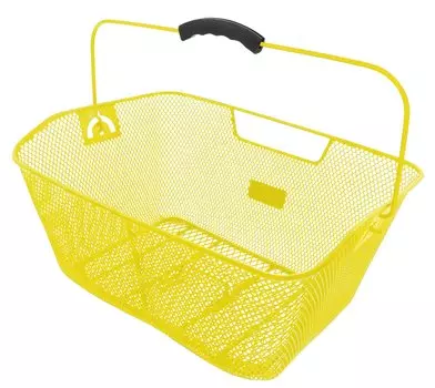 Велокорзина M-WAVE, задняя, на багажник, желтый, 5-431616