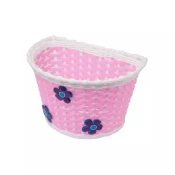 Велокорзина STELS HL-BS01, детская, передняя, бело-розовая, 270080