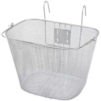 Велокорзина STELS JL-045-2, передняя, навесная, на руль, с креплением для 28", серебрянный, ST (270043)