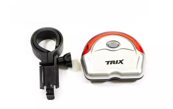 Фонарь велосипедный TRIX задний, 5 диодов, 2 режима, на подседельный штырь, батареи ААА, JY-154 R