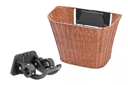 Велокорзина Stels JL-086, передняя, коричневая, LU073923