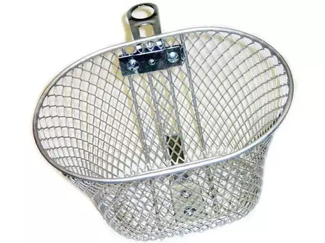 Велокорзина TBS, передняя, серебристая, AO-1S