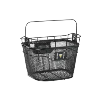 Велокорзина TOPEAK BASKET FRONT (W/ FIXER 3), на руль, чёрная, TB2001