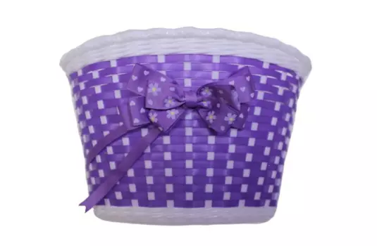 Велокорзина TRIX, детская, фиолетово-белая, BS-TX-01x11-20-WHBU