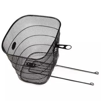 Велокорзина TRIX, передняя, 28", 330х240х260 мм, усиленная, стальная, черная, BS-TX-008-0-BK