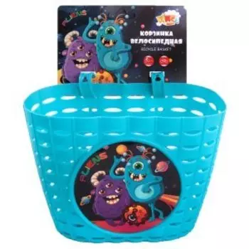 Велокорзина Vinca Sport "Alliens", детская, на руль, 200x150x130 мм, синий, P 06 Alliens