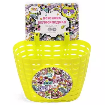 Велокорзина Vinca Sport "Booms", детская ,на руль, 200x150x130мм, желтый, P 06 Booms