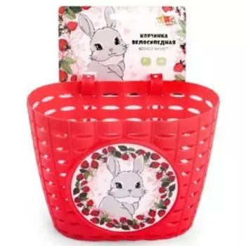 Велокорзина Vinca Sport "Bunny", детская, на руль, 200x150x130 мм, красная, P 06 Bunny