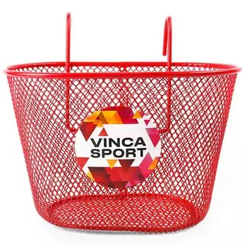 Велокорзина Vinca Sport, на самокат или детский велосипед стальная, 240x150x150мм, красная, P 09 red New