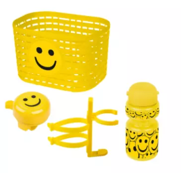 ВелокорзинаVENTURA KIDS+фляга+звонок, комплект, жёлтый, 5-650042