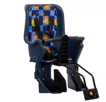 Велокресло детское GH-bike GH-029LG, заднее, на подседельную трубу, с разноцветным текстилем, синий, Х95377