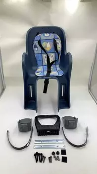 Велокресло детское Sheng-Fa, на багажник, без подголовника, до 25 кг, серое, SF-YC-802 _УЦЕНКА