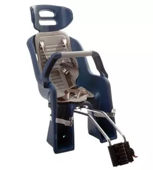 Велокресло детское Sunnywheel SW-BC-137, заднее, на подседельную трубу, с серой накладкой, синий, Х81869