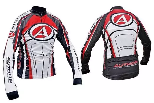 Велокуртка ARP-12 Blazer Author красно-бело-черная, утепленная, размер S, 8-7057386