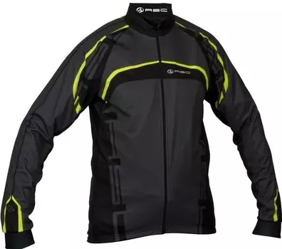 Велокуртка AUTHOR ARP 15B Blazer, утепленная, серо-черно-желто-неоновая