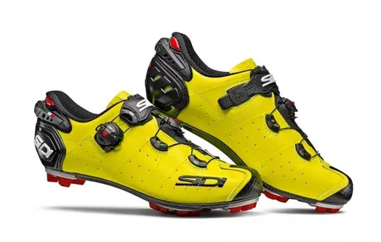 Велотуфли SIDI MTB DRAKO 2 Carbon SRS, желтый флуоресцентный/черный, 2019 (Размер: 45,5 (27,7 см))