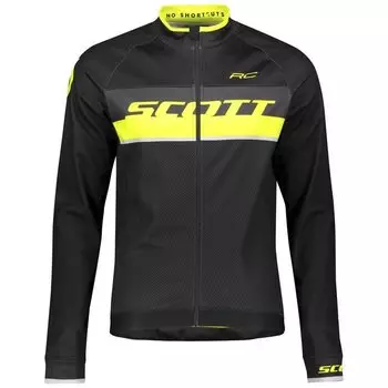 Велокуртка SCOTT RC AS, black/sulphur yellow (черный/желтый сульфур), 2019, 267535-5024