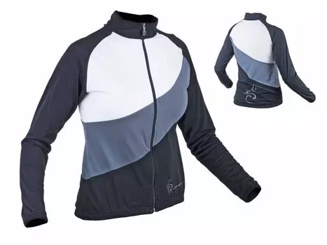 Велокуртка женская Lady Stretch р-р L черно-бело-серая Author, 8-7058204