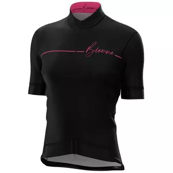 Веломайка Biemme BIKE Lady, короткий рукав, черный/розовый, A12M2122L (Размер: M, Цвет: Черный/розовый)