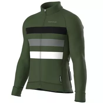 Веломайка Biemme CALDERONE, длинный рукав, темно-зеленый/серый, 2023, A14N1012M (Размер: M, Цвет: Темно-зеленый/серый)