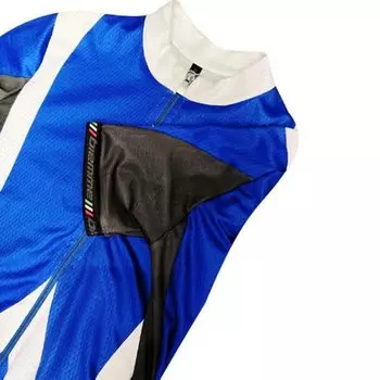 Веломайка Biemme OUTLINE, мужской, короткий рукав, белый/синий, A12B2052M (Размер: S, Цвет: белый/синий)