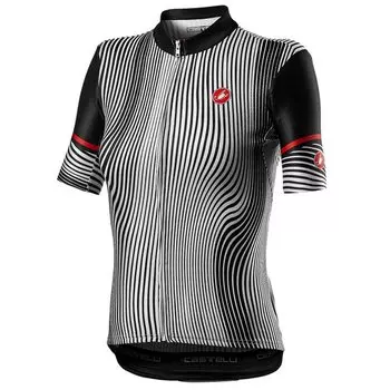 Веломайка Castelli ILLUSIONE, женская, короткий рукав, черный/белый, 4521053 (Размер: L, Цвет: черный/белый)
