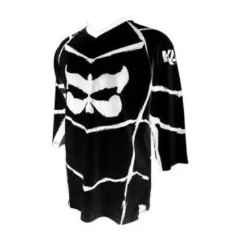 Веломайка-джерси KALI CHADA DH/FR, свободный крой, рукава 3/4, черный-белый