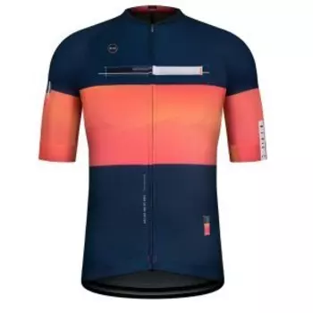 Веломайка GOBIK CX PRO UNISEX FRASER, короткий рукав, темно-синий/оранжевый, 10-01-001-175