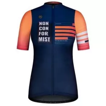 Веломайка GOBIK STARK WOMAN LOTUS CLAIM, короткий рукав, темно-синий/оранжевый, 10-01-028-018