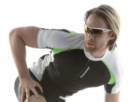 Веломайка короткий рукав Biemme EASY, Черно-бело-зеленый, 1076.05 M1016, 2018 (Размер: S)